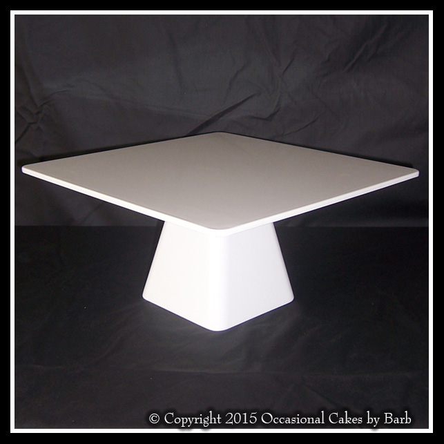 White square ceramic stands