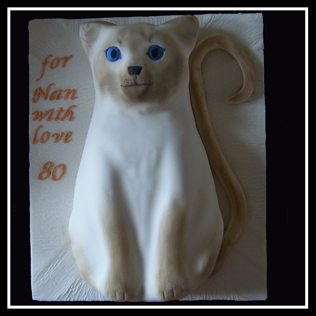 Siamese Cat Birthday Cake