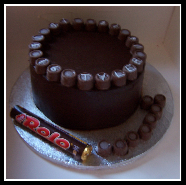 Rolo chocolate birthday cake