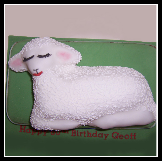 11 inch Bashful Sheep birthday cake