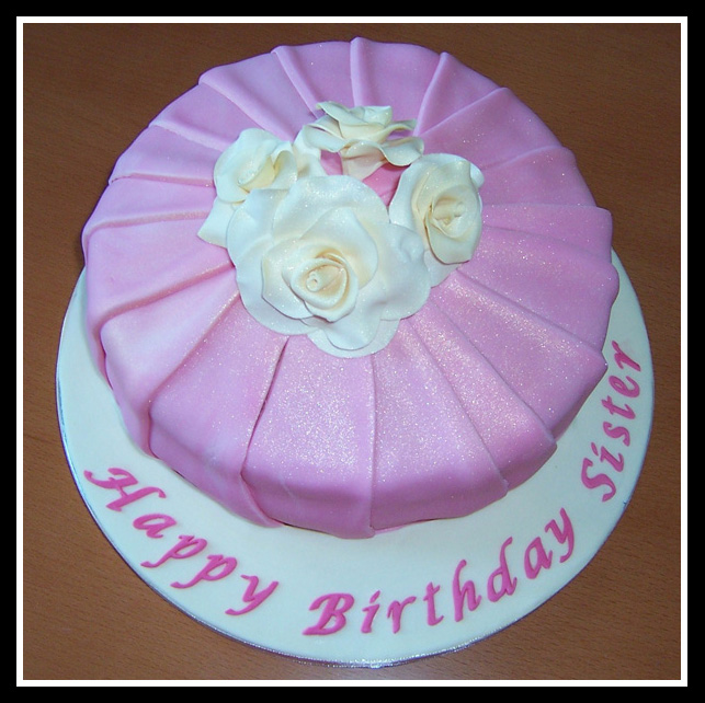 pleated style birthday cake