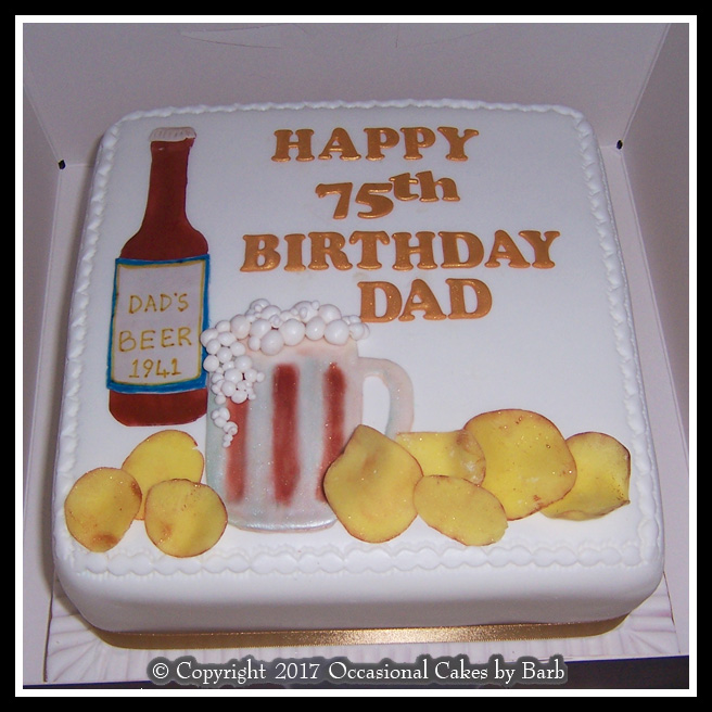 Dads Beer and Crisps cake