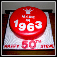 1963 revival red button cake
