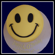 Smiley birthday cake
