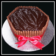 Chocolate finger hexagonal birthday cake