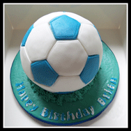 Seven inch football fan birtday cake
