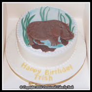 Hippo Birthday Cake.