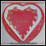 Red Heart 60th birthday cake