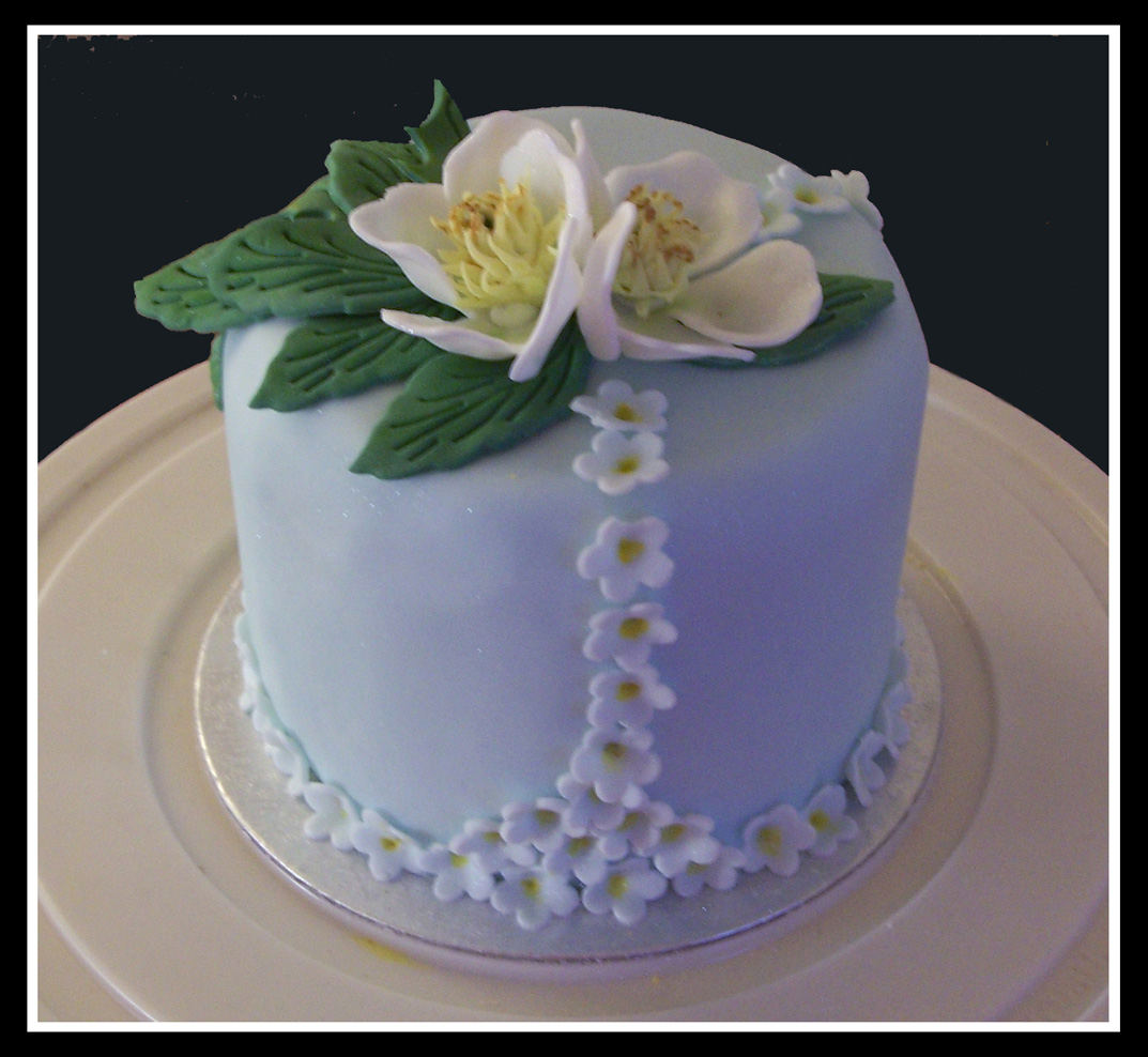 "Blue ice" 4 inch individual mothers day cake