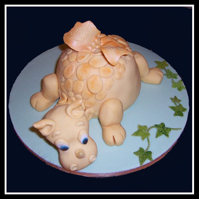 Golden Baby Dragon six inch cake