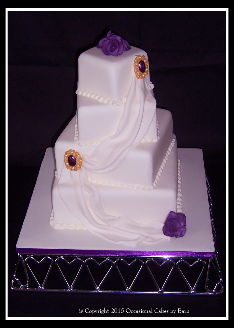offset square wedding cake