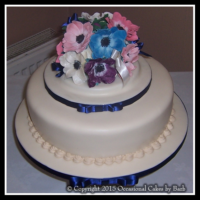 Twelve inch single tier wedding cake