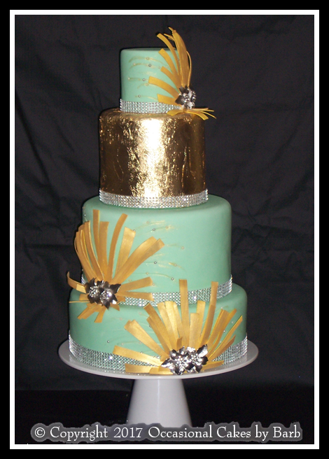 Art Deco wedding cake
