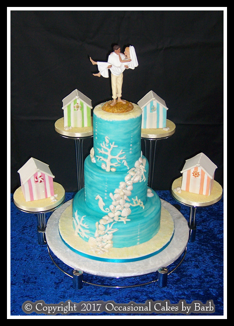 Beach theam wedding cake