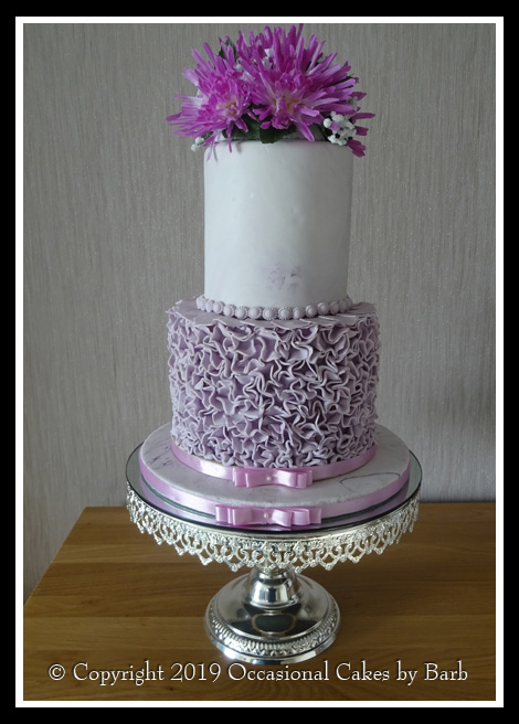 Lilac four tier round with double hight tiers